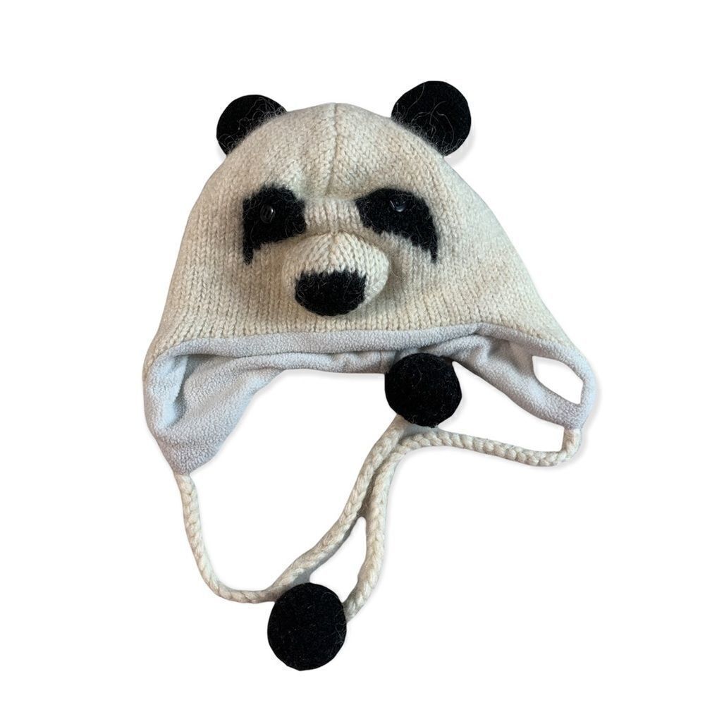 𝅺WOOL Little Kids Panda Hat